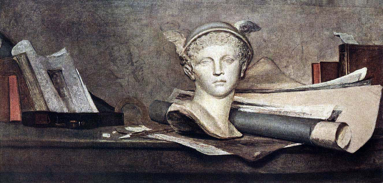  Attributes of the Arts with a Bust of Mercury